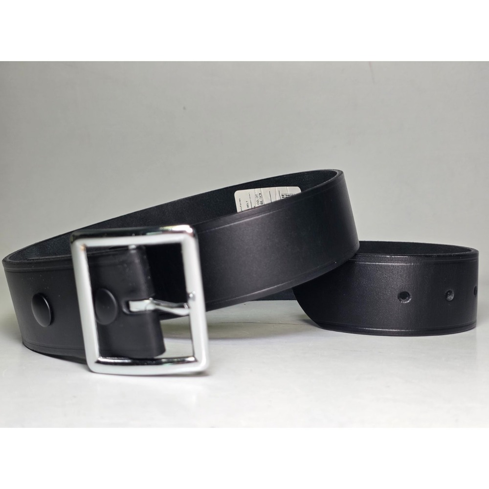 Boston Leather Carrison Belt Black Size 38 Casual Classic Duty Work 6605 USA